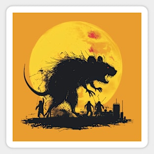 Mutated rat chasing people Magnet